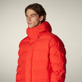Parka uomo animal free Leland rosso vivo - ARCTIC UOMO | Save The Duck
