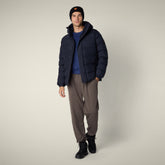 Parka uomo animal free Leland blu nero - ARCTIC UOMO | Save The Duck