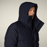 Parka uomo animal free Leland blu nero - ARCTIC UOMO | Save The Duck