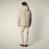 Parka uomo animal free Enzo stone beige e verde bosco - ARCTIC UOMO | Save The Duck