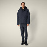 Parka uomo animal free Enzo blu nero - ARCTIC UOMO | Save The Duck
