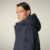 Parka uomo animal free Enzo blu nero - ARCTIC UOMO | Save The Duck