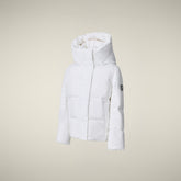 Parka bambina animal free Aimi bianco | Save The Duck