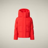 Parka animal free Aimi rouge vif pour fille | Save The Duck
