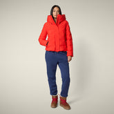 Parka donna animal free Arena rosso vivo - ARCTIC DONNA | Save The Duck