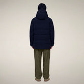 Men's Puffer Jacket Flavien in Blue Black | Save The Duck
