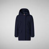 PARKA CON CAPPUCCIO BAMBINA ALLY BLU NAVY | Save The Duck