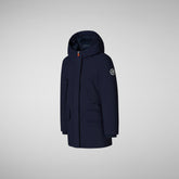 PARKA CON CAPPUCCIO BAMBINA ALLY BLU NAVY | Save The Duck
