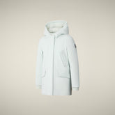Parka bambina animal free Ally azzurro ghiaccio | Save The Duck
