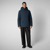 PARKA UOMO ELON IN BLU NERO | Save The Duck