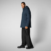 PARKA UOMO ELON IN BLU NERO | Save The Duck