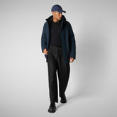 PARKA UOMO ELON IN BLU NERO | Save The Duck