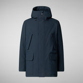 PARKA UOMO ELON IN BLU NERO | Save The Duck