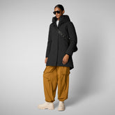 PARKA DONNA CON CAPPUCCIO NELLIE NERO | Save The Duck