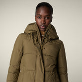 Parka donna animal free Bethany verde militare - ARCTIC DONNA | Save The Duck