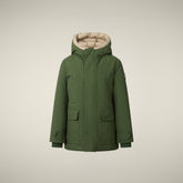 Parka bambino Bao verde bosco e stone beige | Save The Duck