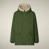 Parka uomo animal free Forest verde bosco e stone beige - ARCTIC UOMO | Save The Duck