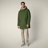 Parka uomo animal free Valley verde bosco e stone beige - ARCTIC UOMO | Save The Duck
