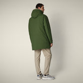 Parka uomo animal free Valley verde bosco e stone beige - ARCTIC UOMO | Save The Duck