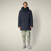 Parka uomo animal free Valley blu nero - ARCTIC UOMO | Save The Duck