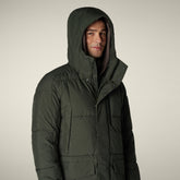 Parka uomo animal free Gaspar verde scuro - ARCTIC UOMO | Save The Duck