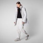 PARKA DONNA CON CAPPUCCIO SAMANTAH GRIGIO NEBBIA | Save The Duck
