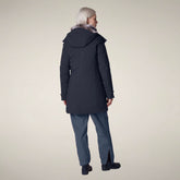 Women's Parka Samantah in Blue Black - ARCTIC WOMAN | Save The Duck