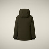 Parka bambino animal free Theo verde scuro | Save The Duck