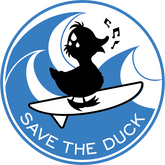 Top bikini donna Uliana Stampa rainbow ducks su fondo bianco | Save The Duck