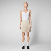 Woman's skirt Ilsa in shore beige - Woman's Trousers | Save The Duck