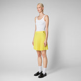 Woman's skirt Ilsa in starlight yellow - Trousers & Skirts | Save The Duck