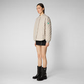 Woman's animal free puffer Vesper in rainy beige | Save The Duck
