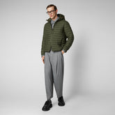 Man's animal free puffer Cael in dusty olive - New In Man | Save The Duck