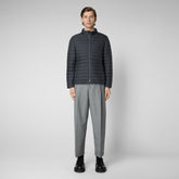 Man's animal free puffer Cole in storm grey | Save The Duck