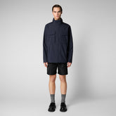 Man's jacket Irving in blue black - Recycled Man | Save The Duck