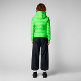 Woman's animal free puffer Kyla in fluo green - Fashion Woman | Save The Duck