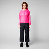 Woman's animal free puffer Kyla in fluo pink | Save The Duck