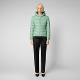 Woman's animal free puffer jacket Daisy in mint green - Women's Animal-Free Puffer jackets | Save The Duck