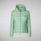 Woman's animal free puffer jacket Daisy in rain grey | Save The Duck