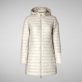 Woman's animal free puffer Bryanna in dune beige | Save The Duck