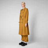 Woman's raincoat Ember in sandal wood - New season's heroes | Save The Duck