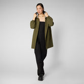 Woman's raincoat Fleur in dusty olive - NEW IN | Save The Duck