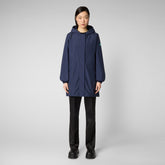 Woman's raincoat Fleur in navy blue - Fashion Woman | Save The Duck