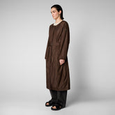 Woman's raincoat Mava in soil brown - Fashion Woman | Save The Duck