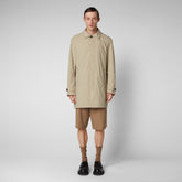Man's raincoat Rhys in stone beige - Fashion Man | Save The Duck