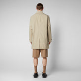 Man's raincoat Rhys in stone beige | Save The Duck