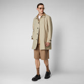 Man's raincoat Rhys in stone beige - New In Man | Save The Duck