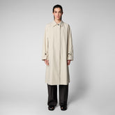 Woman's raincoat Zola in shore beige - Rainy Woman | Save The Duck