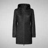 Woman's animal free puffer Megs in pearl grey | Save The Duck