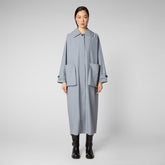 Woman's raincoat Yani in rain grey - Women's Raincoats | Save The Duck